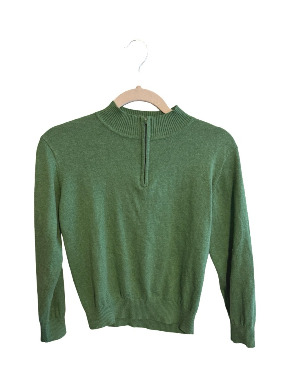 Bella Bliss Green 3/4 Zip Pullover Boys Size 12Y NWOT Cashmere Blend Sweater